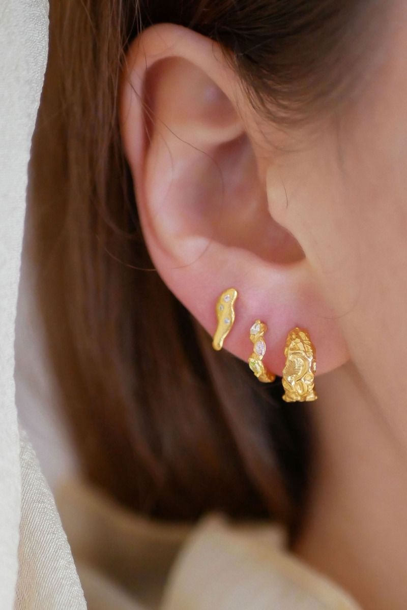 Enamel - Øreringe - Nela Hoops - Gold