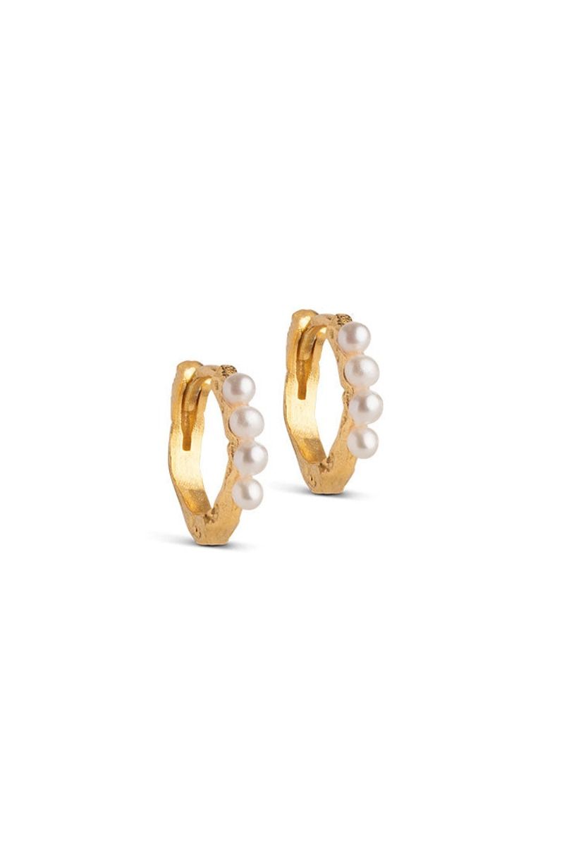 Enamel - Øreringe - Paula Hoops 10 mm - Pearl