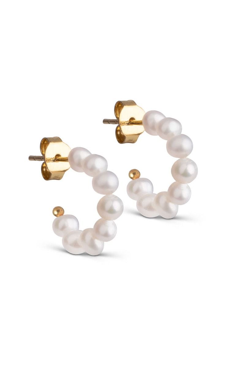 Enamel - Øreringe - Pearlie Mini Hoops - Pearl 