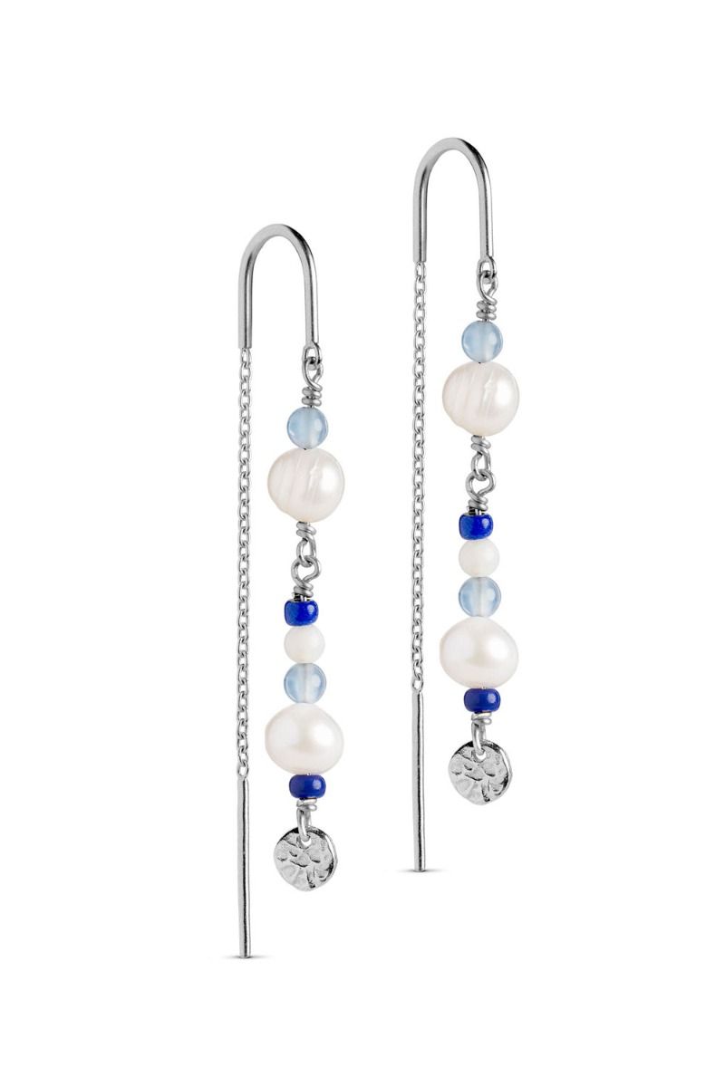 Enamel - Øreringe - Sofia Earring - Marine/Sølv