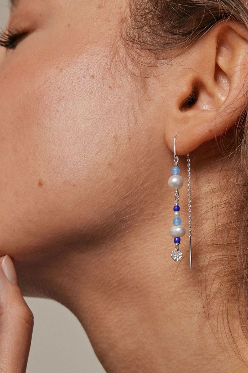 Enamel - Øreringe - Sofia Earring - Marine/Sølv