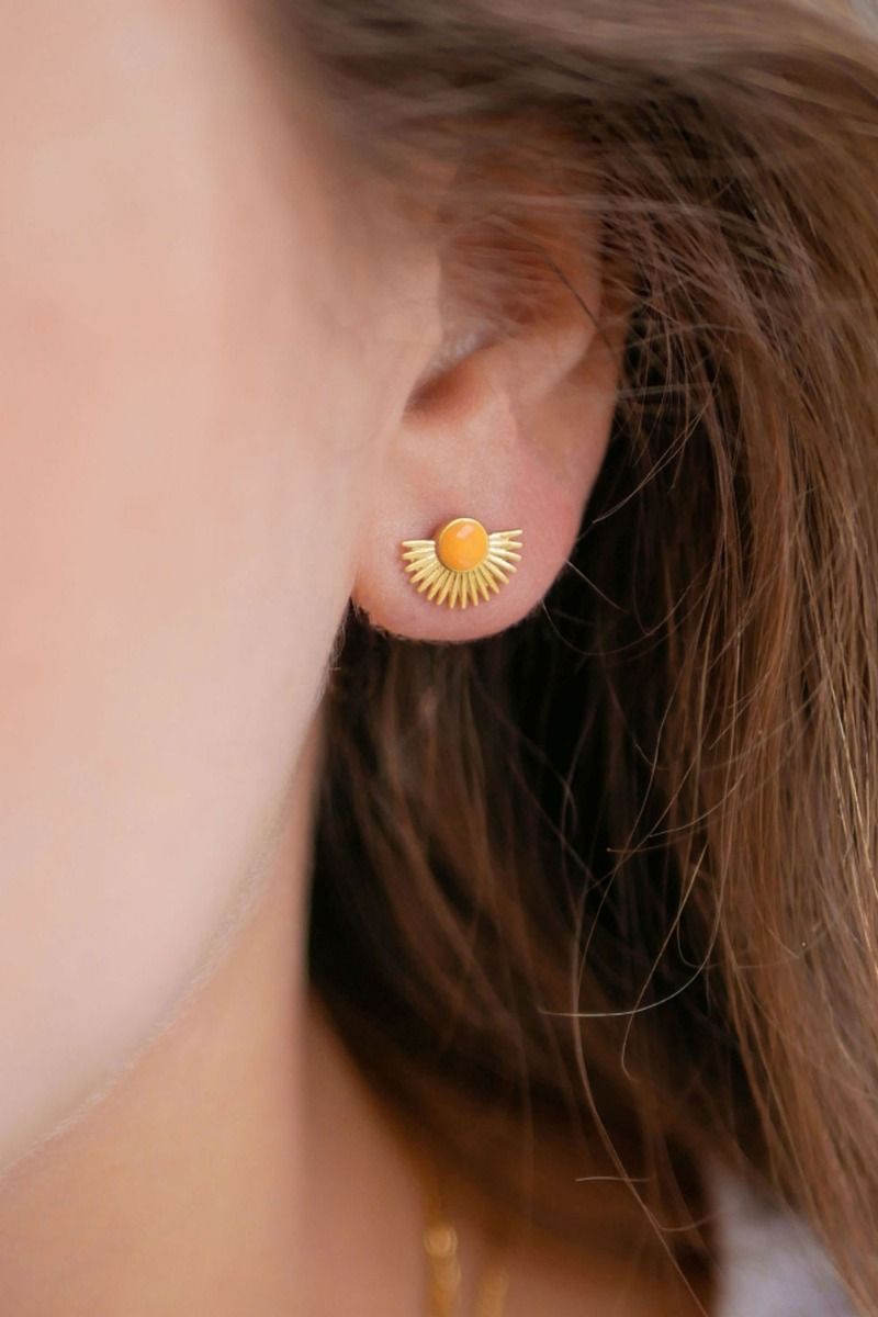 Enamel - Øreringe - Soleil Stud - Clementine