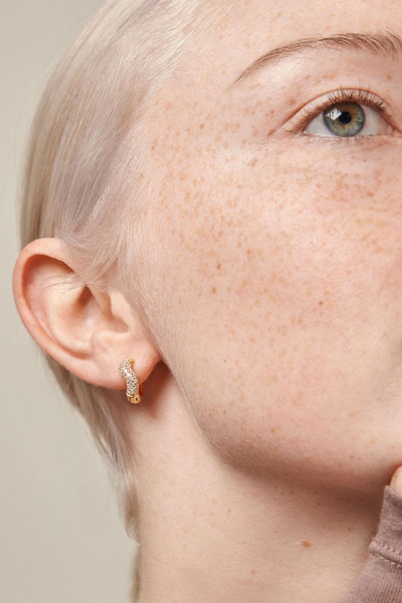 Enamel - Øreringe - Sparkling Curve Large - Clear 