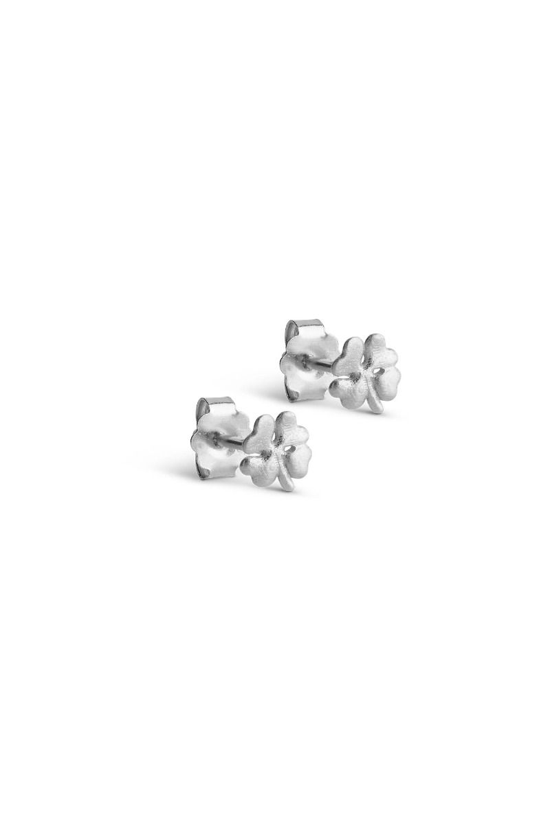 Enamel - Øreringe - Studs Organic Clover Mini - Silver