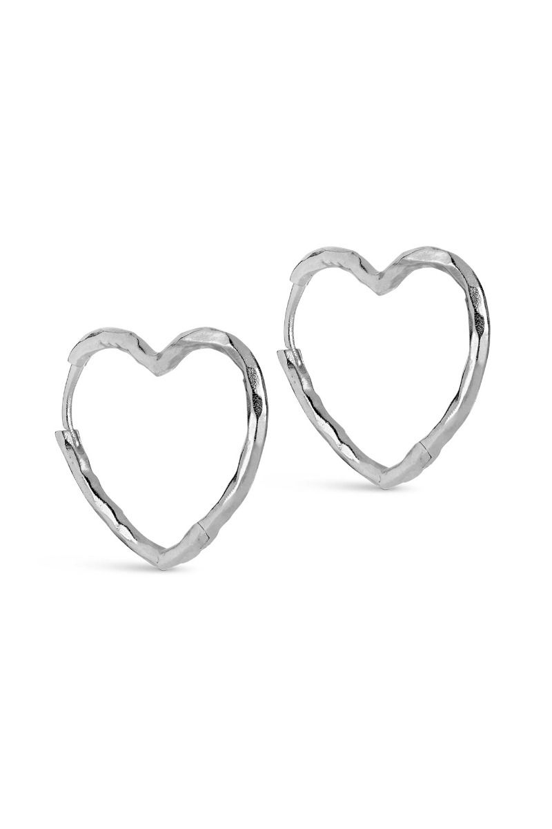 Enamel - Øreringe - Organic Heart Medium - Silver
