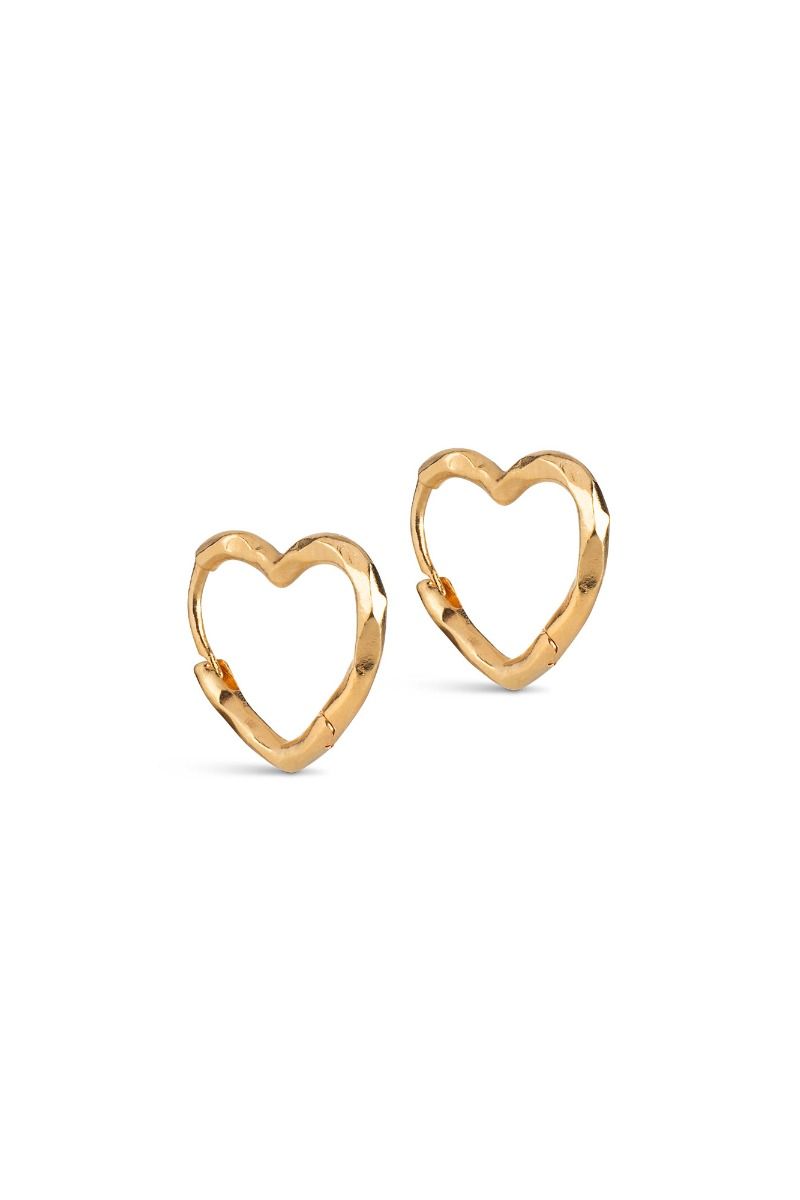 Enamel - Øreringe - Organic Heart Small - Gold