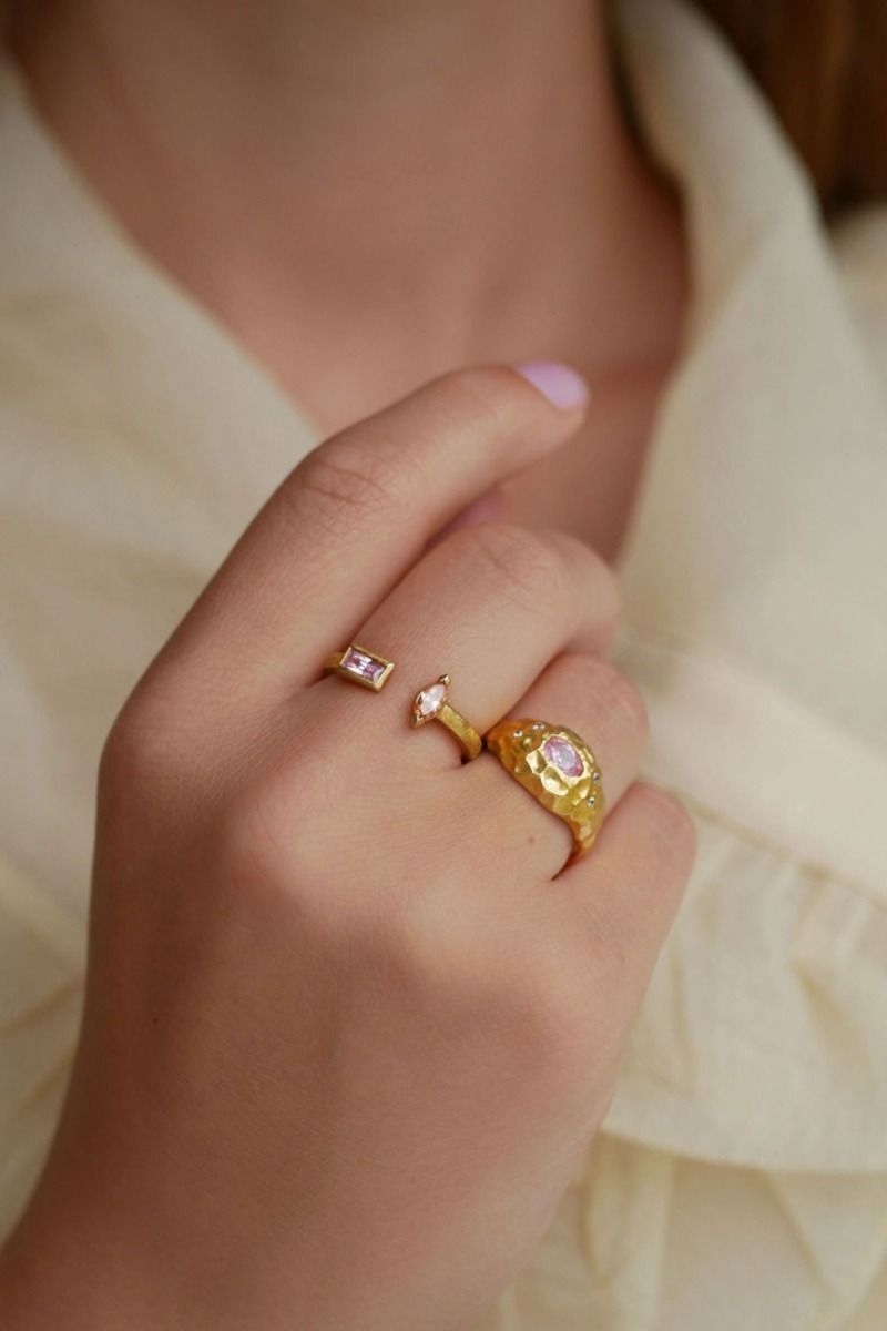 Enamel - Ring - Isolde Ring - Peach/Light Pink 