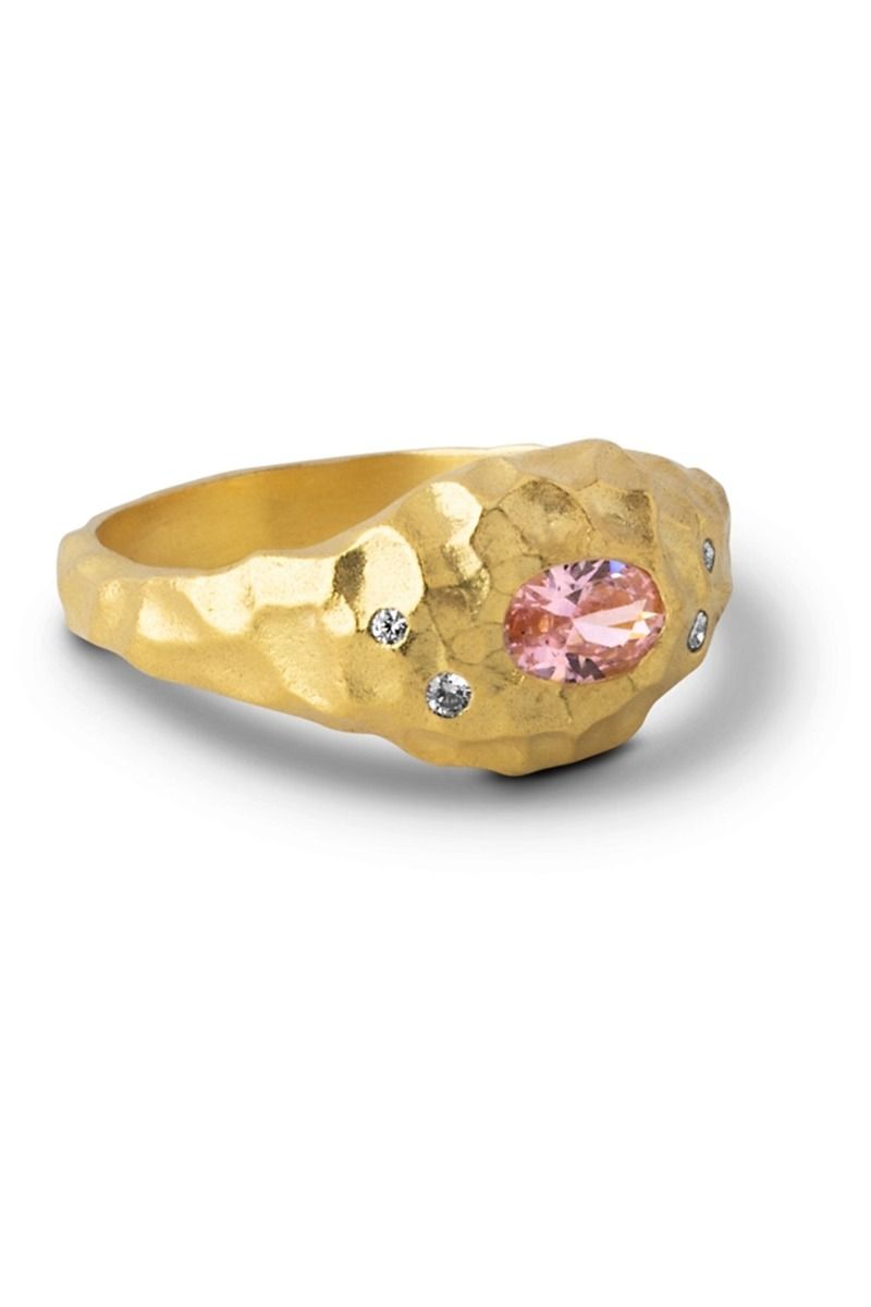 Enamel - Ring - Leia Ring - Clear/Light Pink