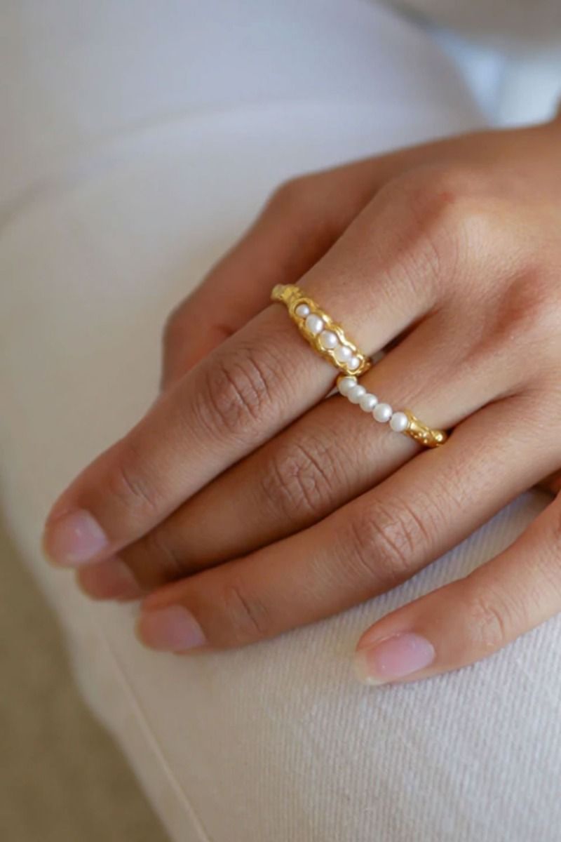 Enamel - Ring - Ring Ailana - Pearl