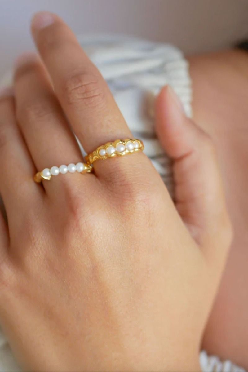 Enamel - Ring - Ring Idora - Pearl