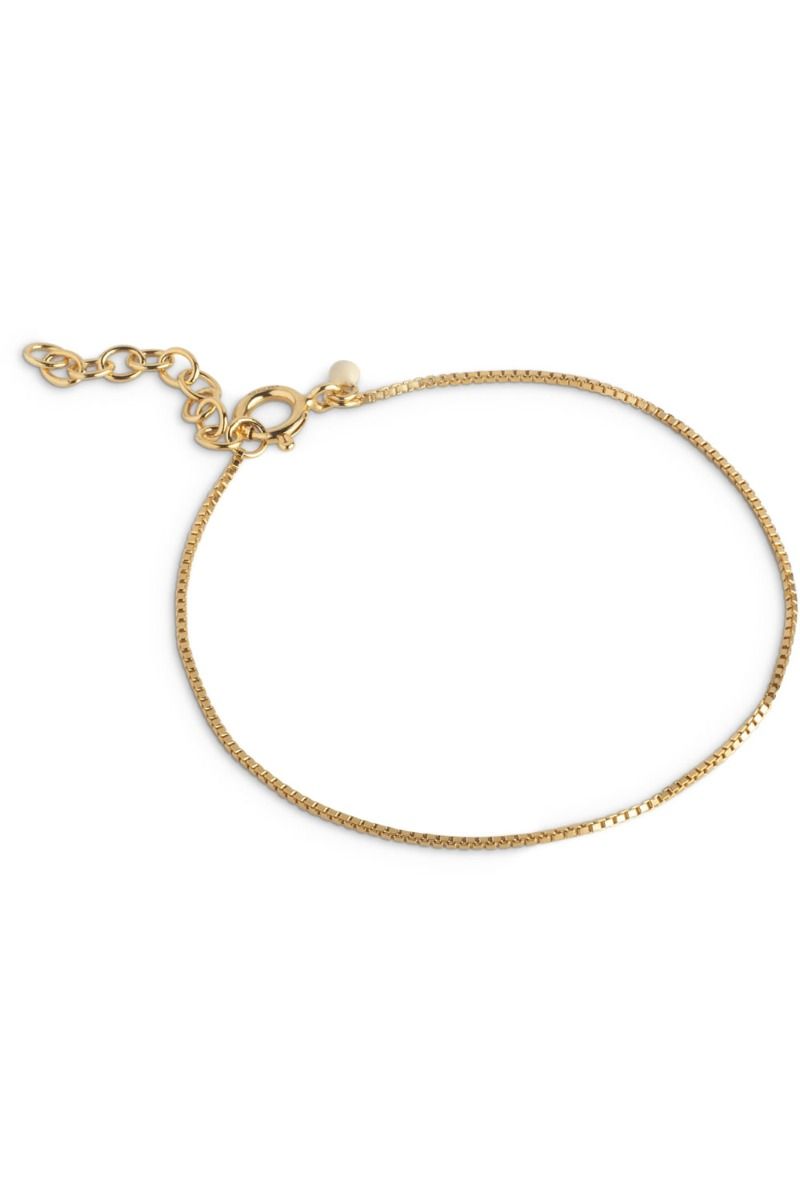 Enamel - Armbånd - Box Chain Bracelet - Guld 