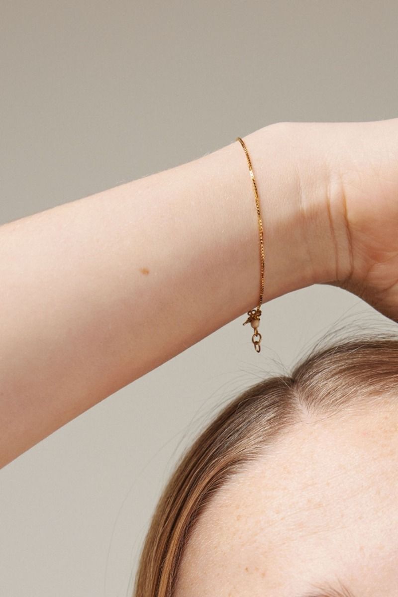 Enamel - Armbånd - Box Chain Bracelet - Guld 