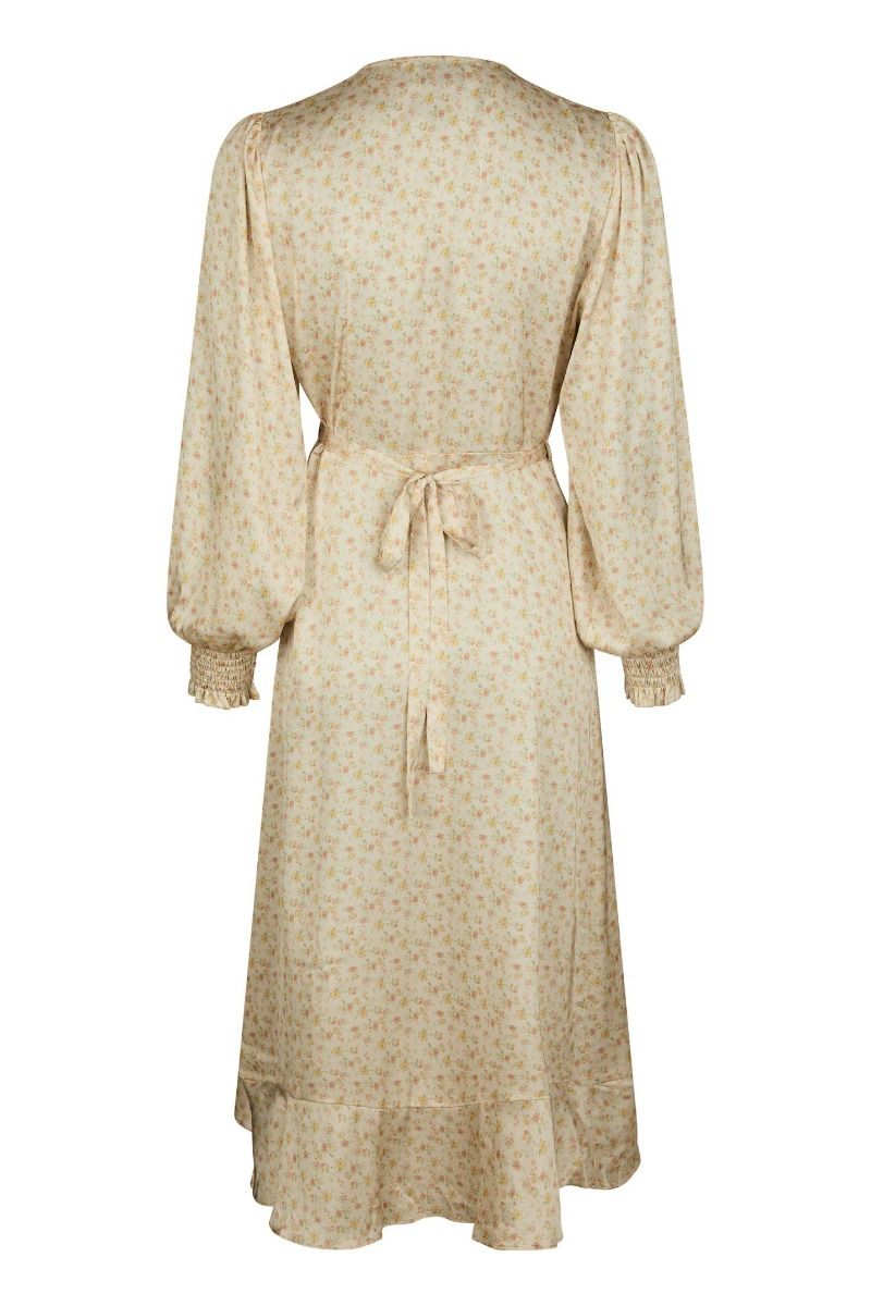 Neo Noir - Kjole - Eva Soft Floral Dress - Dusty Yellow 