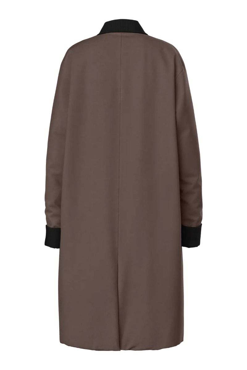 Pieces - Jakke - Jorma Long Corduroy Jacket - Coffee Quartz/Black (Levering midt august)