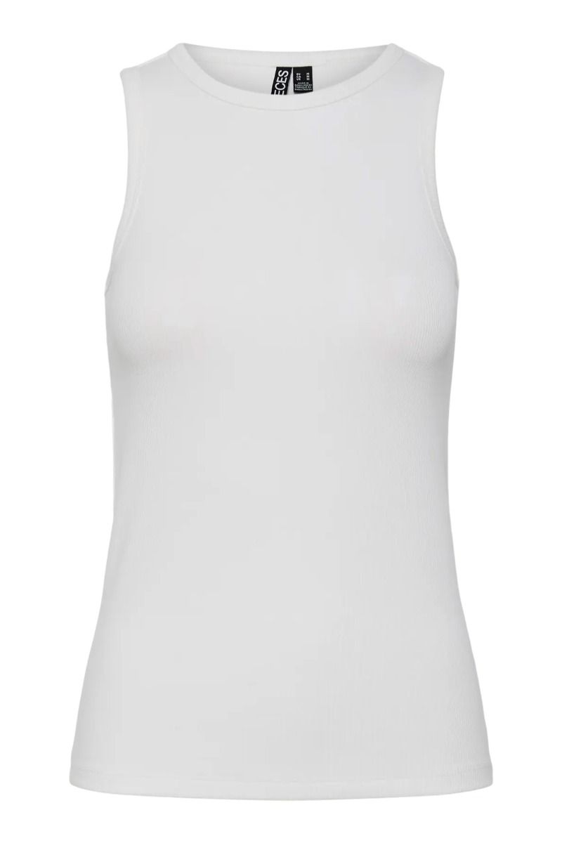 Pieces - Top - May Boxer Tank Top - Bright White