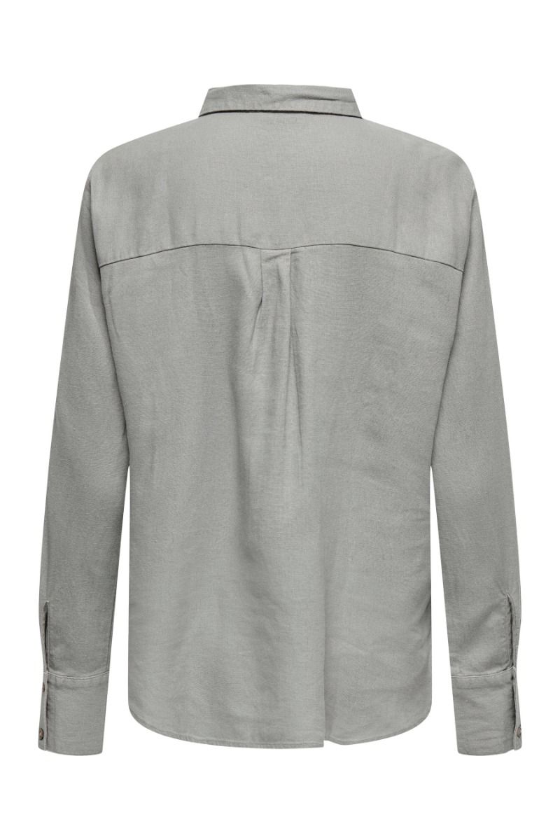 JDY - Skjorte - Say L/S Linen Loose Shirt - Wild Dove