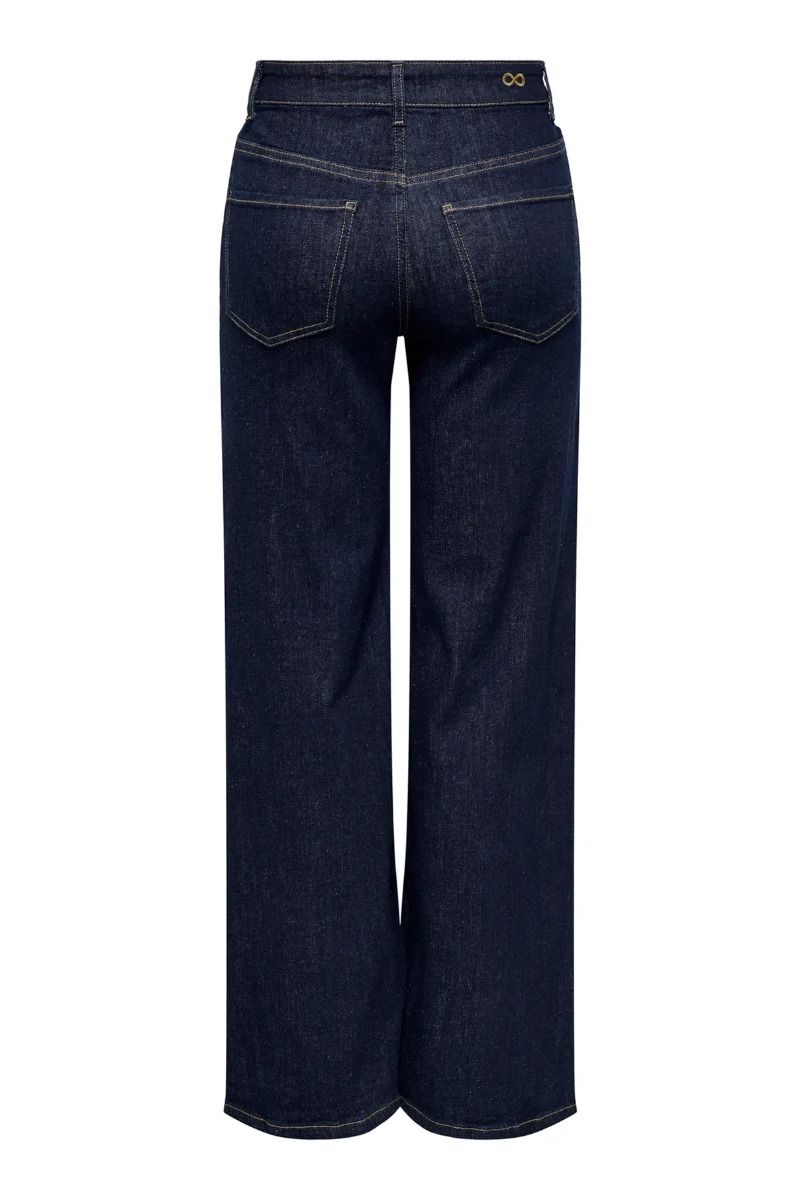 JDY - Jeans - Felina-Fina HW Wide Rinse - Dark Blue Denim