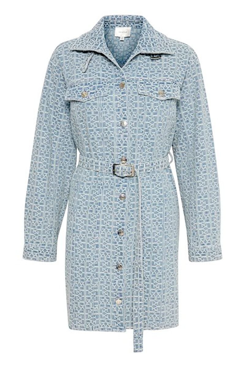 Gestuz - Kjole - NilaGZ Dress - Iceblue Logo