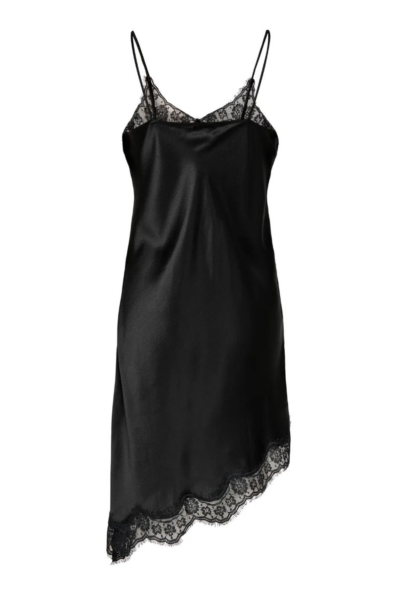 JDY - Kjole - Fifi S/L Asym Lace Dress - Black 