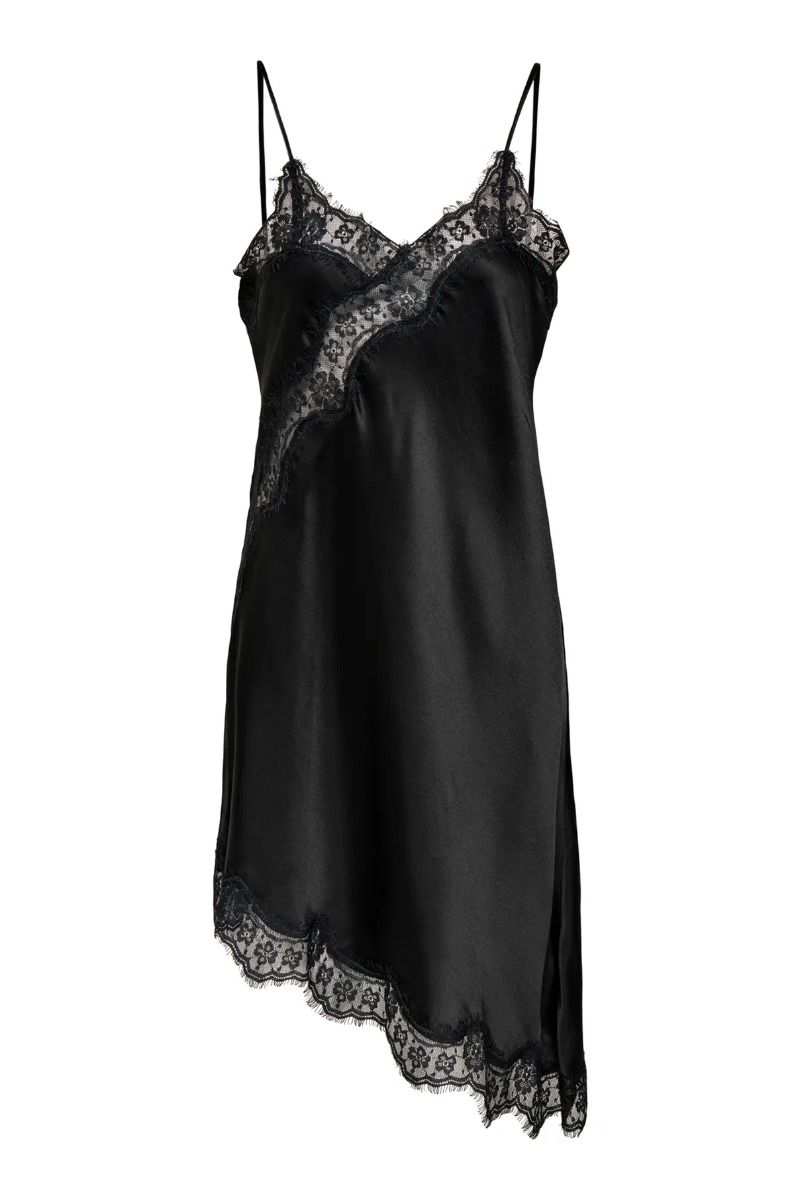 JDY - Kjole - Fifi S/L Asym Lace Dress - Black 