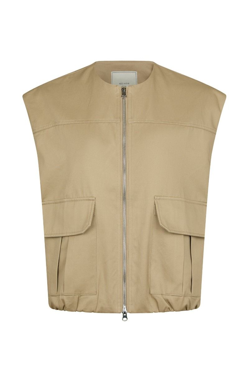 Neo Noir - Flo Balloon Twill Vest - Taupe