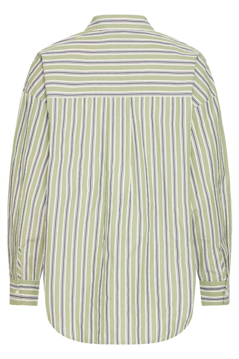 Ichi - Skjorte - Fluca - Green Stripe