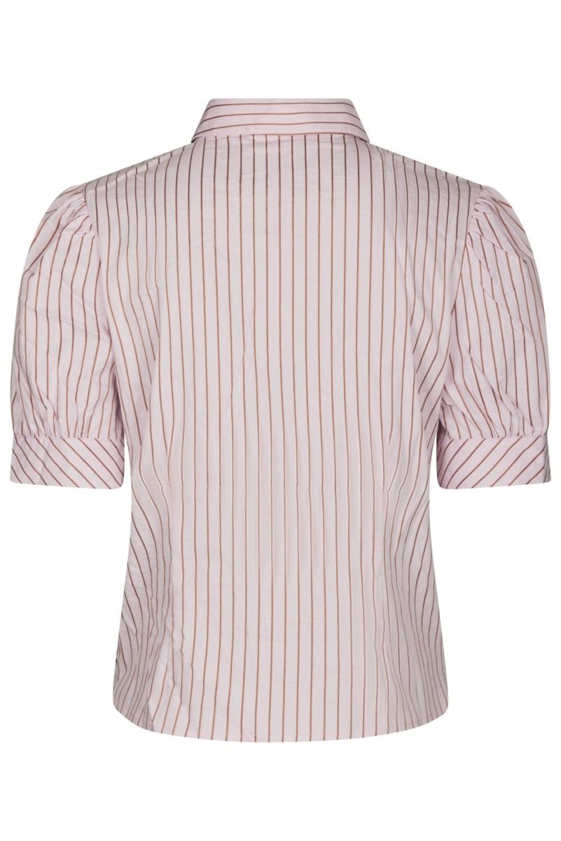 Neo Noir - Skjorte - Frannie Structure Stripe Shirt - Light pink
