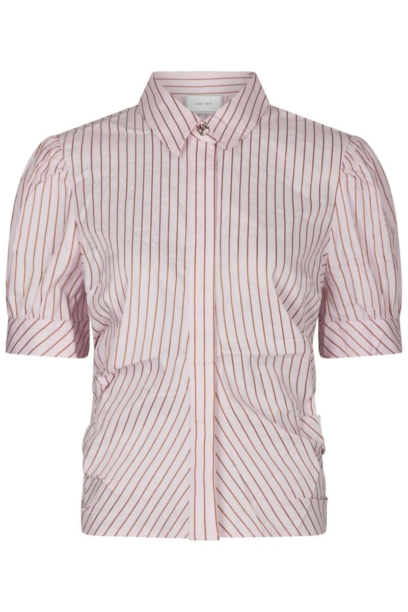 Neo Noir - Skjorte - Frannie Structure Stripe Shirt - Light pink