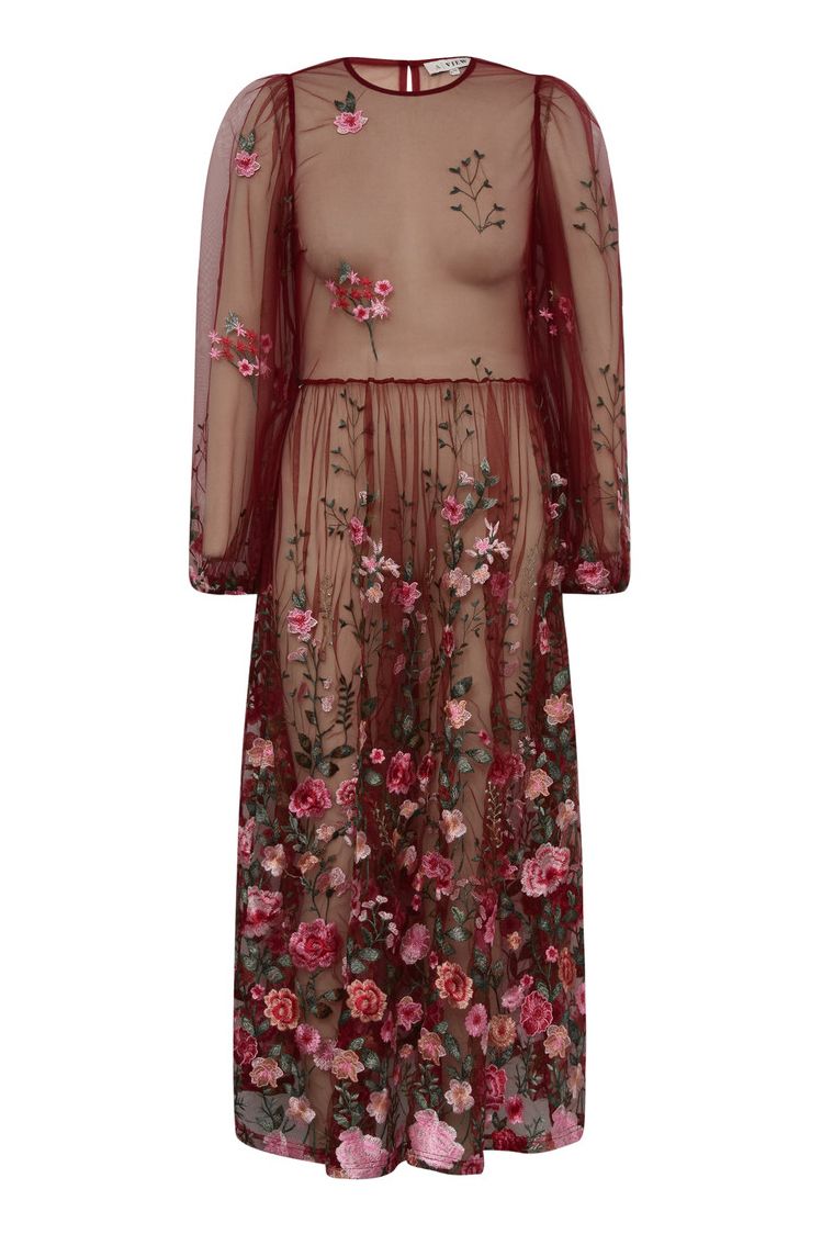 A-View - Kjole - Fuschia Dress - Bordeaux/Rose