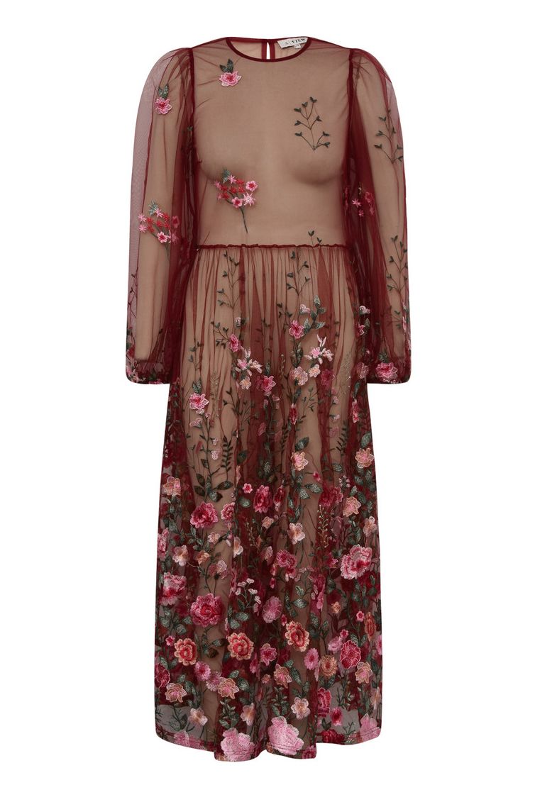 A-View - Kjole - Fuschia Dress - Bordeaux/Rose