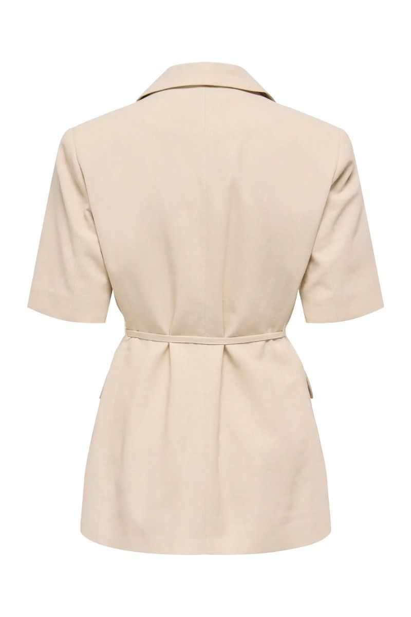 JDY - Blazer - Naomi Linen S/S Belt Blazer - Wheat (Levering midt april)