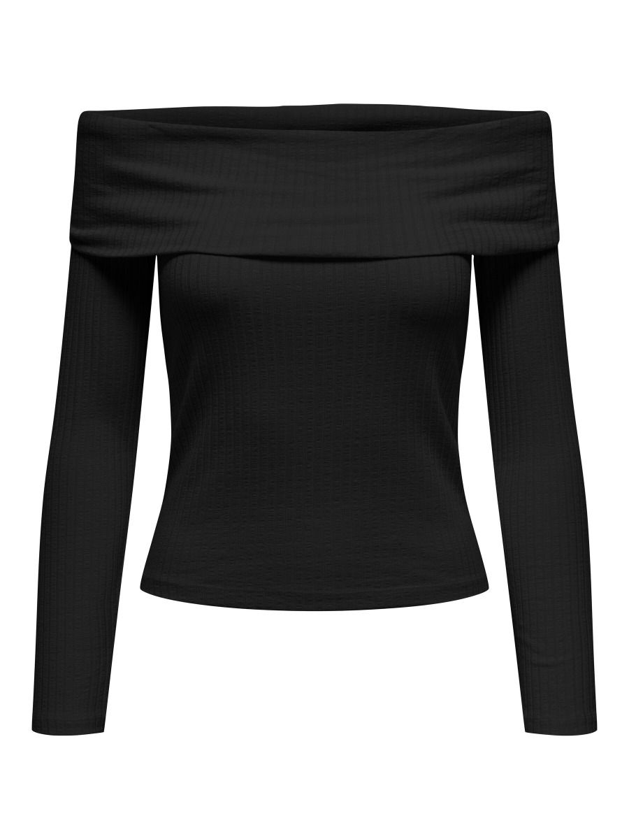 JDY - Top - Jdy Fransiska L/S Off Shoulder Top - Black