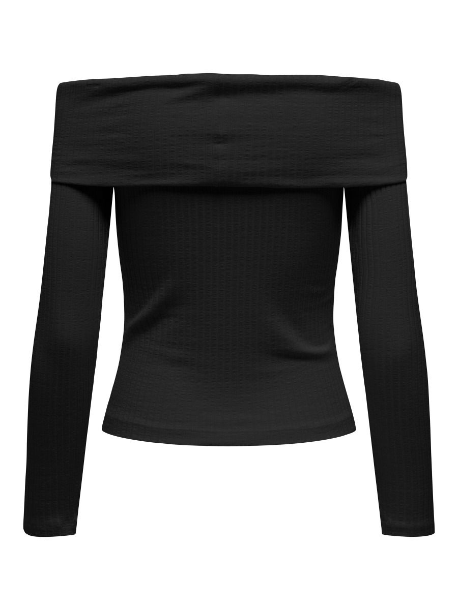 JDY - Top - Jdy Fransiska L/S Off Shoulder Top - Black