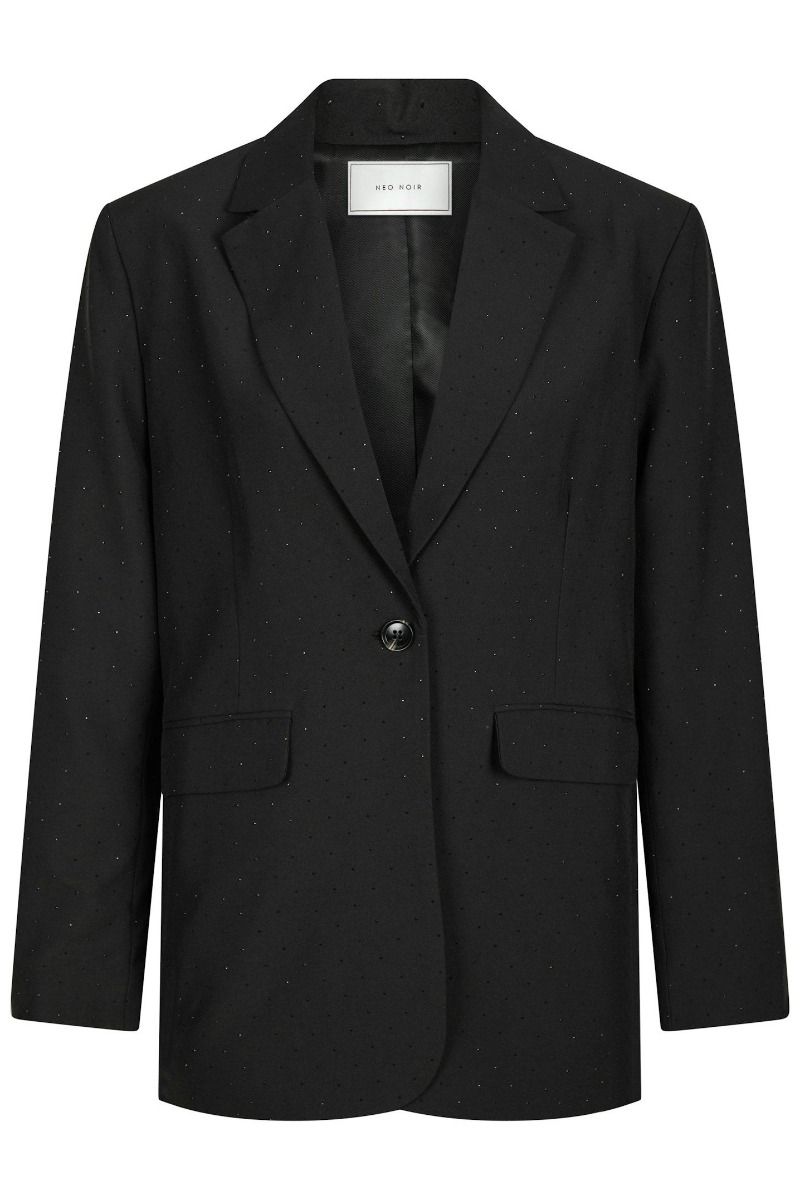 Neo Noir - Blazer - Gaby Bedazzled Blazer - Black