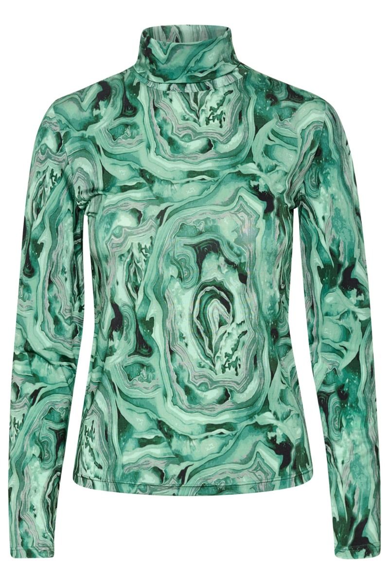 Gestuz - Bluse - MiliaGZ Rollneck - Green Amethyst