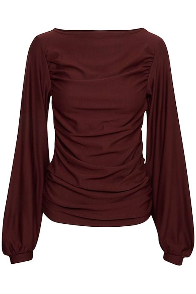 Gestuz - Bluse - RifaGZ LS Blouse - Bitter Chocolate