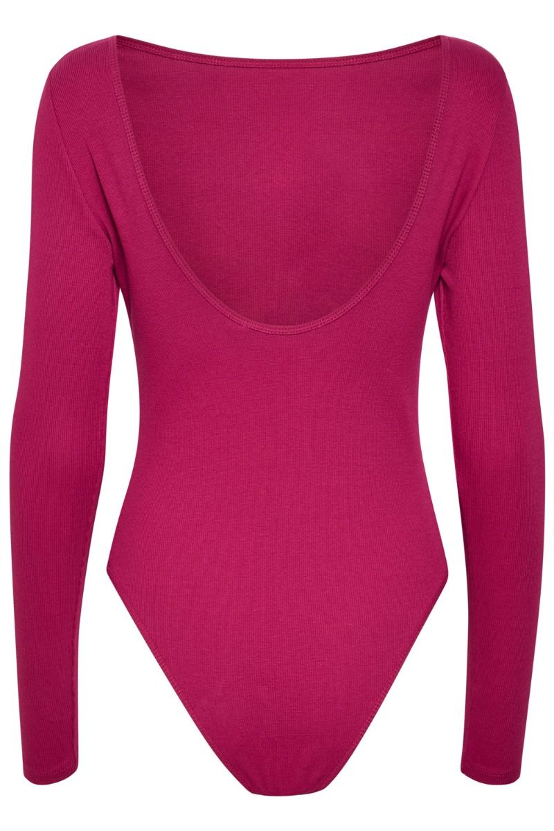 Gestuz - Bodystocking - DrewGZ LS Bodystock - Raspberry Radiance