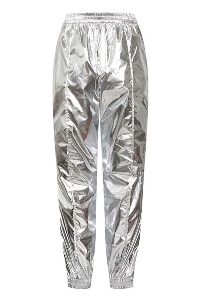 Gestuz - Bukser - AfinaGZ HW Metallic Pant - Silver
