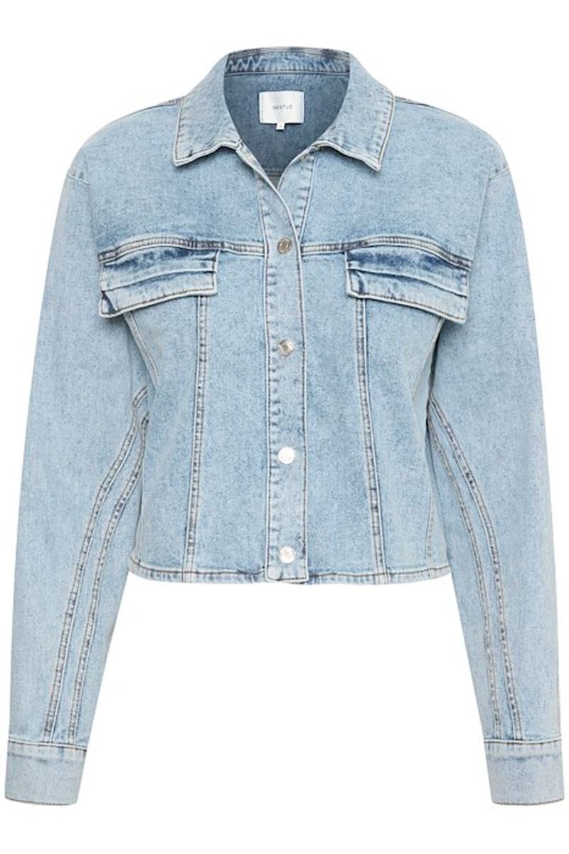 Gestuz - Jakke - JaniceGZ Denim Jacket - Washed Mid Blue