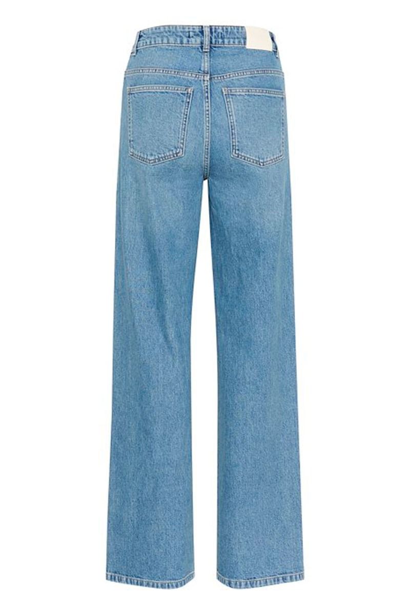 Gestuz - Jeans - Zolina HW Wide Jeans - Washed Mid Blue