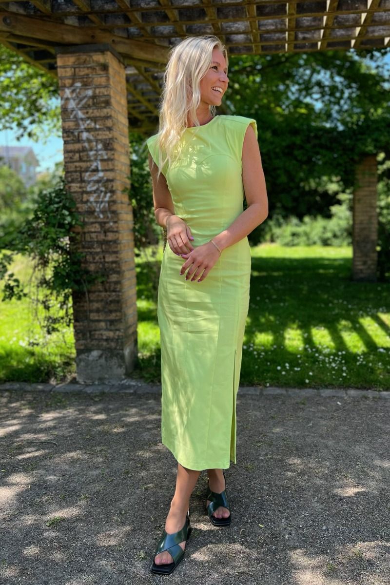 Gestuz - Kjole - AuroraGZ Midi Dress - Sunny Lime