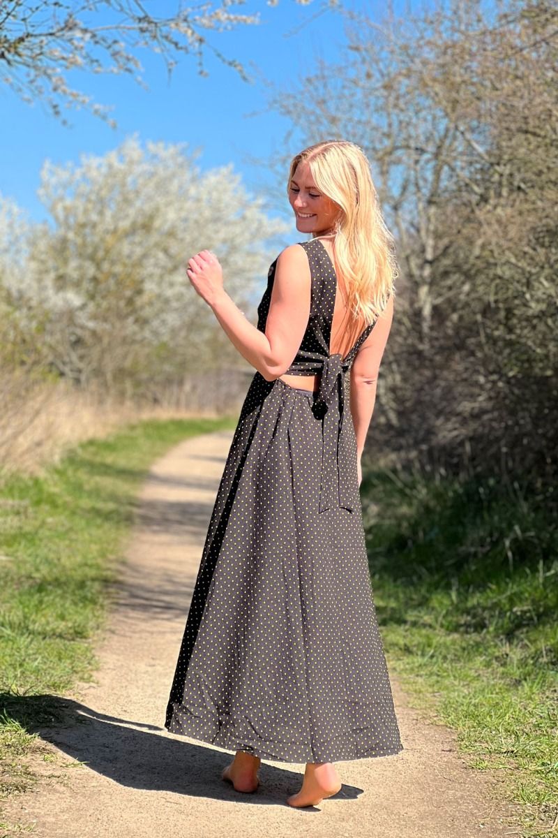 Gestuz - Kjole - KatiaGZ P Long Dress - Split Pea Dot