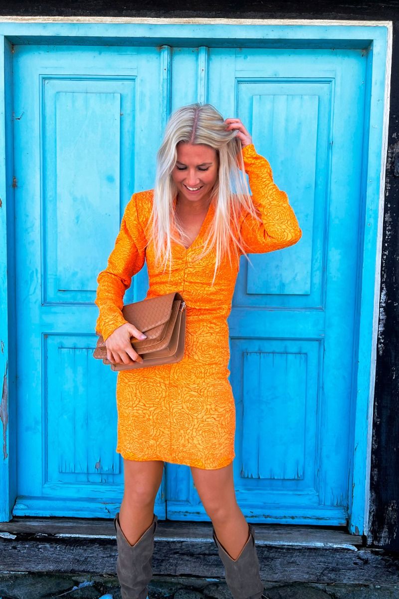 Gestuz - Kjole - MaisieGZ Dress - Flame Orange