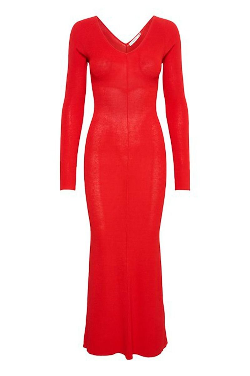 Gestuz - Kjole - MonaGZ V-neck Long Dress - Red Alert