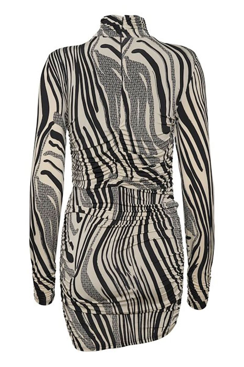 Gestuz - Kjole - OdaGZ Short Dress - Black/Silver Birch Logo