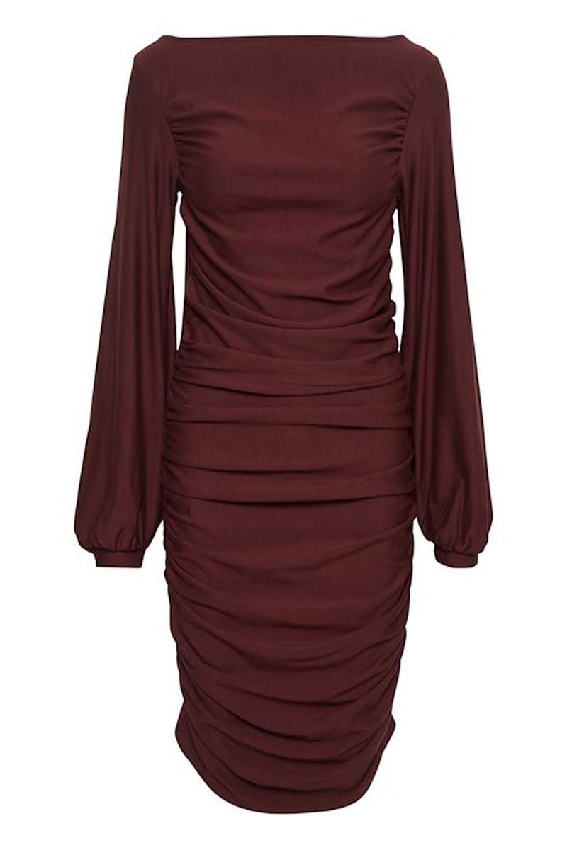 Gestuz - Kjole - RifaGZ LS Dress - Bitter Chocolate