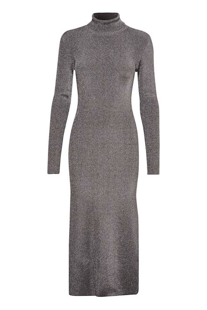 Gestuz - Kjole - SilviGZ LS Long Dress - Nickel