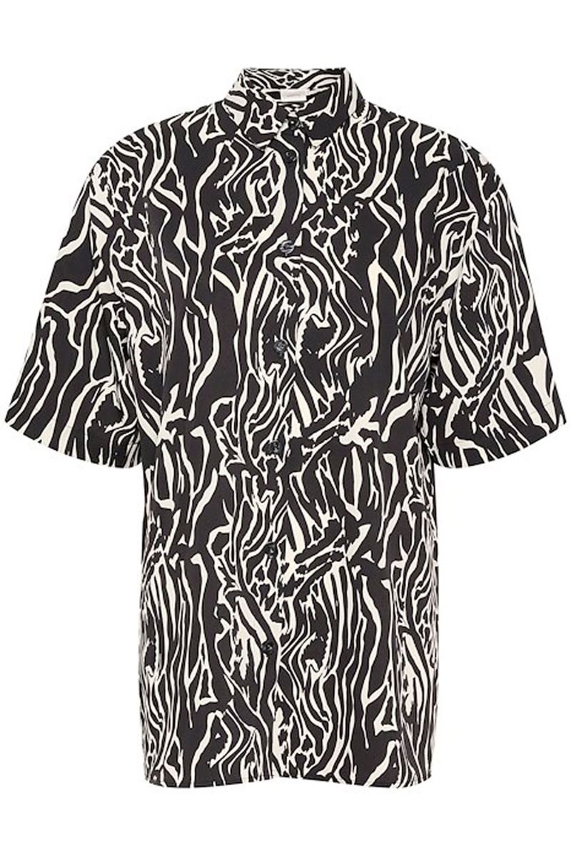 Gestuz - Skjorte - BrayaGZ P SS Shirt - Art Zebra