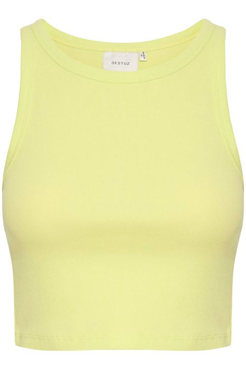 Gestuz - Top - DrewGZ Cropped Top - Sunny Lime
