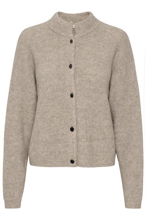 Gestuz - Cardigan - AlphaGZ short cardigan - Warm Sand Melange